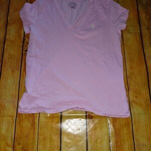 Polo by Ralph Lauren Light Pink V-Neck Tee
